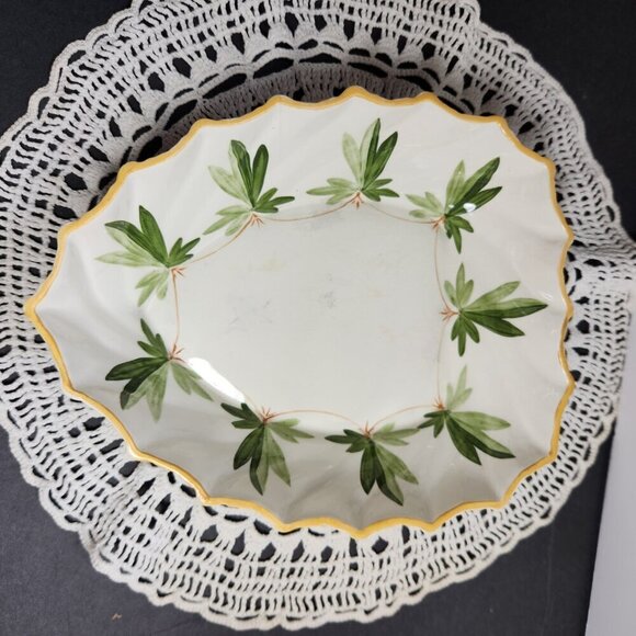 Simpsons Pottery Serving Dish Normandy Pattern Bowl Hand Painted Made in England - Picture 9 of 10